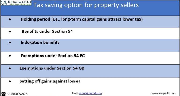 Tax advisory services on Property Sale