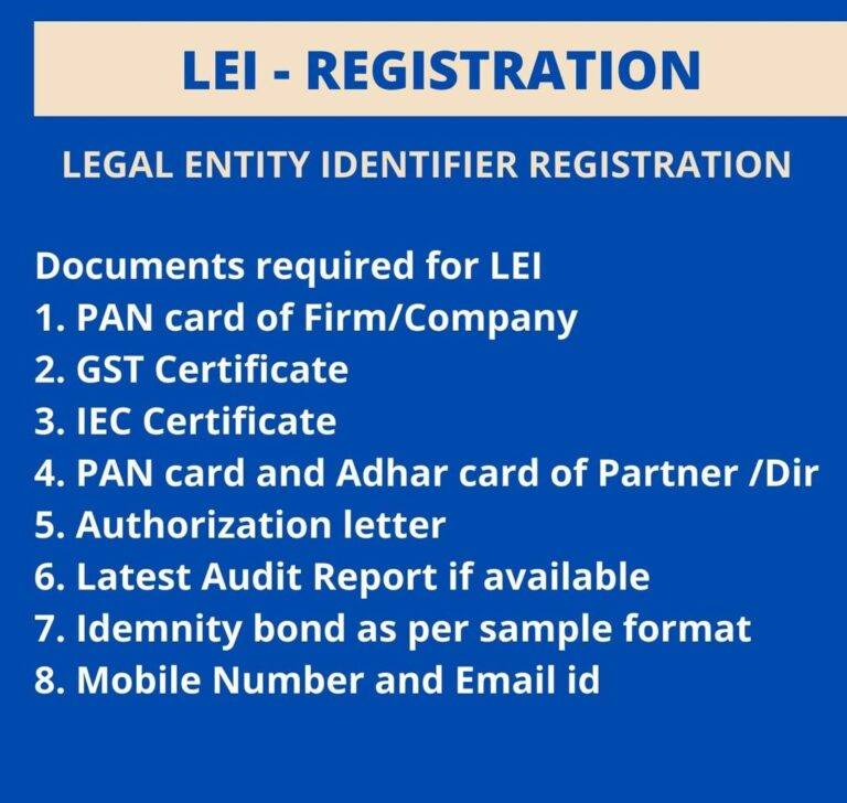 Legal Entity Identifier Registration Services