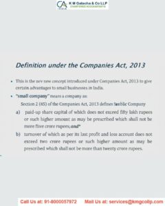 New definition of Small Company under Companies Act, 2013 New definition of Small Company under Companies Act, 2013