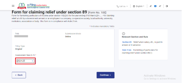 How To Fill Form 10E To Claim Relief Under Section 89(1)?