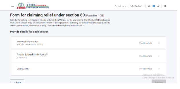 How To Fill Form 10E To Claim Relief Under Section 89(1)?