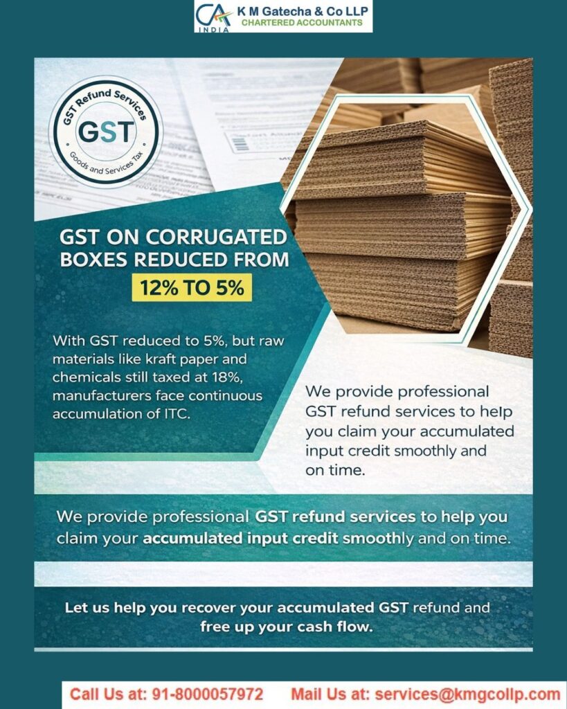 GST Refund on Corrugated Boxes in 2026 – Complete IDS Refund Guide (GST 2.0) GST Refund on Corrugated Boxes in 2026 – Complete IDS Refund Guide (GST 2.0)