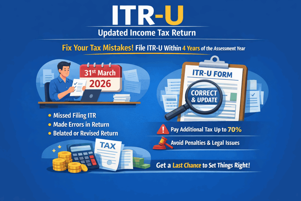ITR-U (Updated Return): Meaning, Deadline, Eligibility & How to File (2026) ITR-U (Updated Return): Meaning, Deadline, Eligibility & How to File (2026)