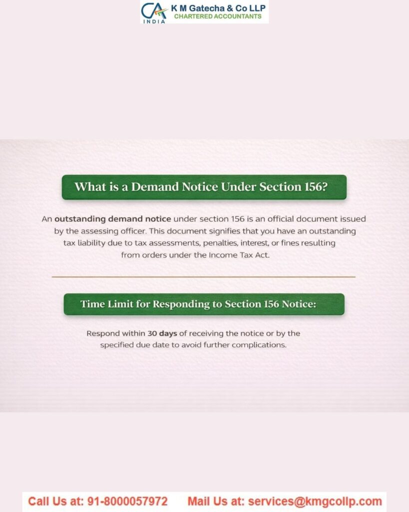 Section 156 Demand Notice: Meaning, How to Respond & Penalties Explained Section 156 Demand Notice: Meaning, How to Respond & Penalties Explained