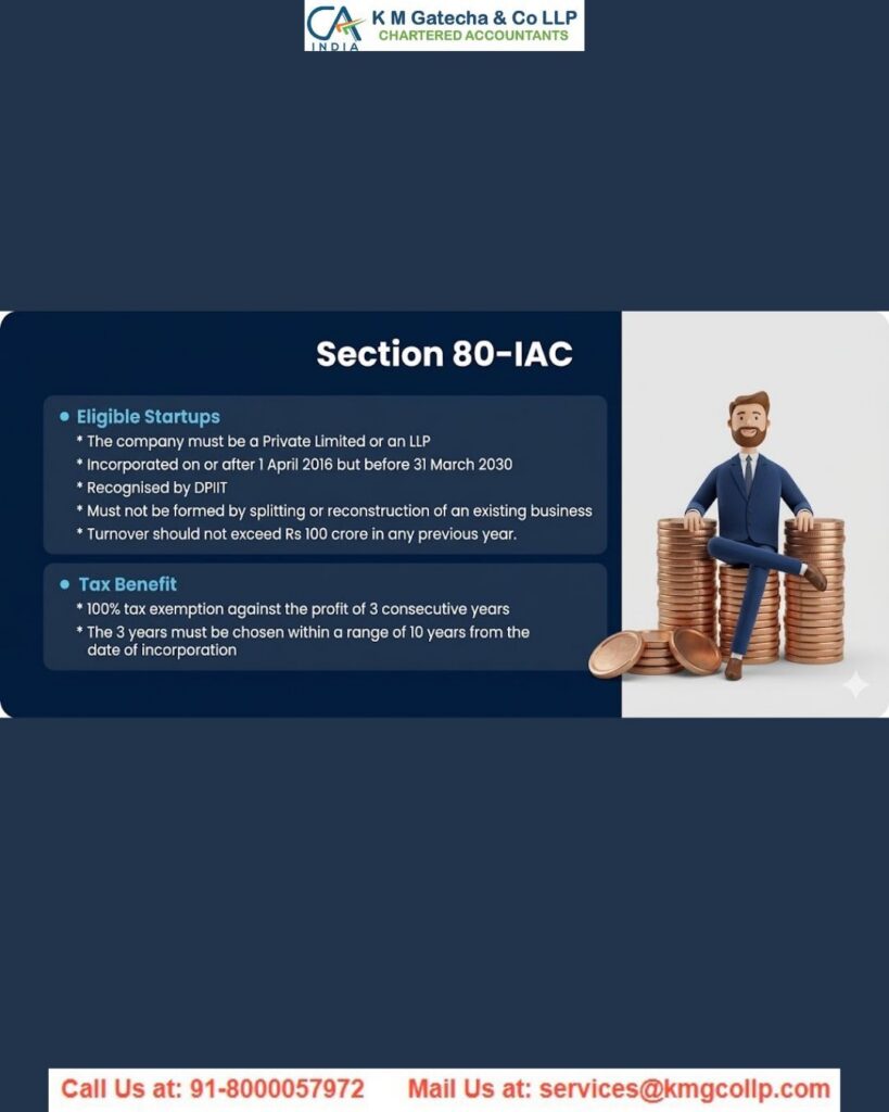 Startup Tax Exemption Under Section 80-IAC of the Income Tax Act, 1961 Startup Tax Exemption Under Section 80-IAC of the Income Tax Act, 1961