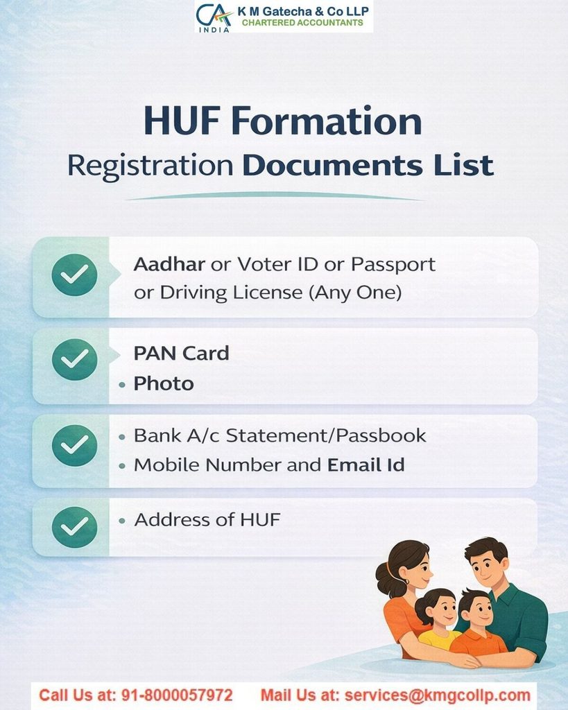 HUF Registration Services in India – Deed, PAN & Compliance HUF Registration Services in India – Deed, PAN & Compliance
