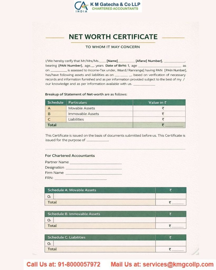 Networth Certificate for Partnership Firm in India: Documents, Benefits, Fees, Process & Time Taken Networth Certificate for Partnership Firm in India: Documents, Benefits, Fees, Process & Time Taken